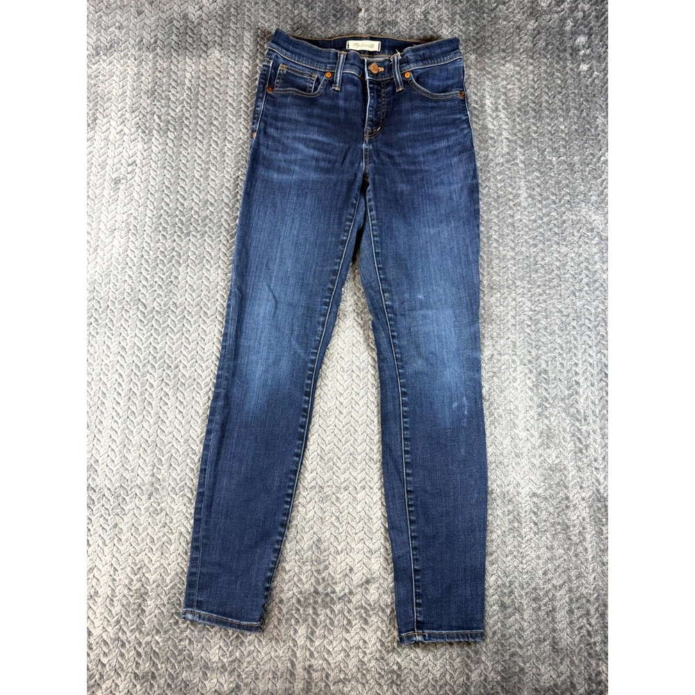 Madewell Jeans Womens 26x27 Blue Denim Cotton Stretch Light Wash Skinny Leg